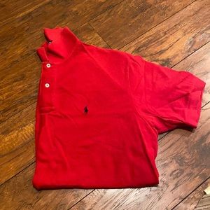 Polo Ralph Lauren | Men’s Red Polo | Navy Rider | XL
